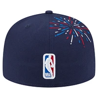 Men's New Era  Navy Boston Celtics Americana Fireworks 59FIFTY Fitted Hat