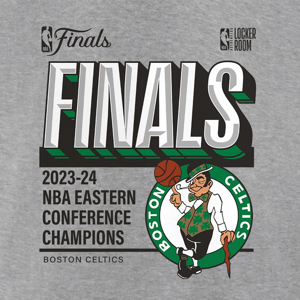 Men's Fanatics Heather Gray Boston Celtics 2024 Eastern Conference Champions Locker Room T-Shirt