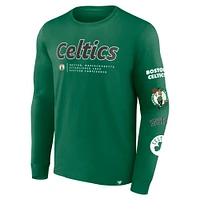 T-shirt à manches longues Fanatics Kelly Green Boston Celtics Baseline pour hommes
