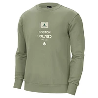 Men's Jordan Brand Green Boston Celtics Courtside Statement Edition Heavyweight Pullover Sweatshirt
