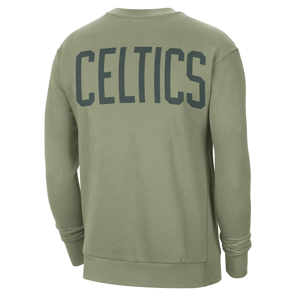 Men's Jordan Brand Green Boston Celtics Courtside Statement Edition Heavyweight Pullover Sweatshirt