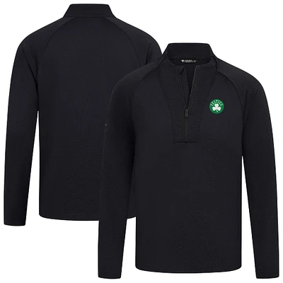 Haut volley noir Levelwear pour homme, fermeture éclair quart de tour, Boston Celtics