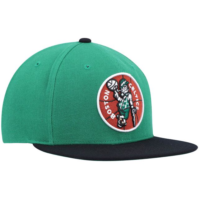 Casquette pour homme Mitchell & Ness Kelly Green/Black Boston Celtics Hardwood Classics Team Two-Tone 2.0 Snapback