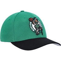 Men's Mitchell & Ness Kelly Green/Black Boston Celtics MVP Team Two-Tone 2.0 Stretch-Snapback Hat