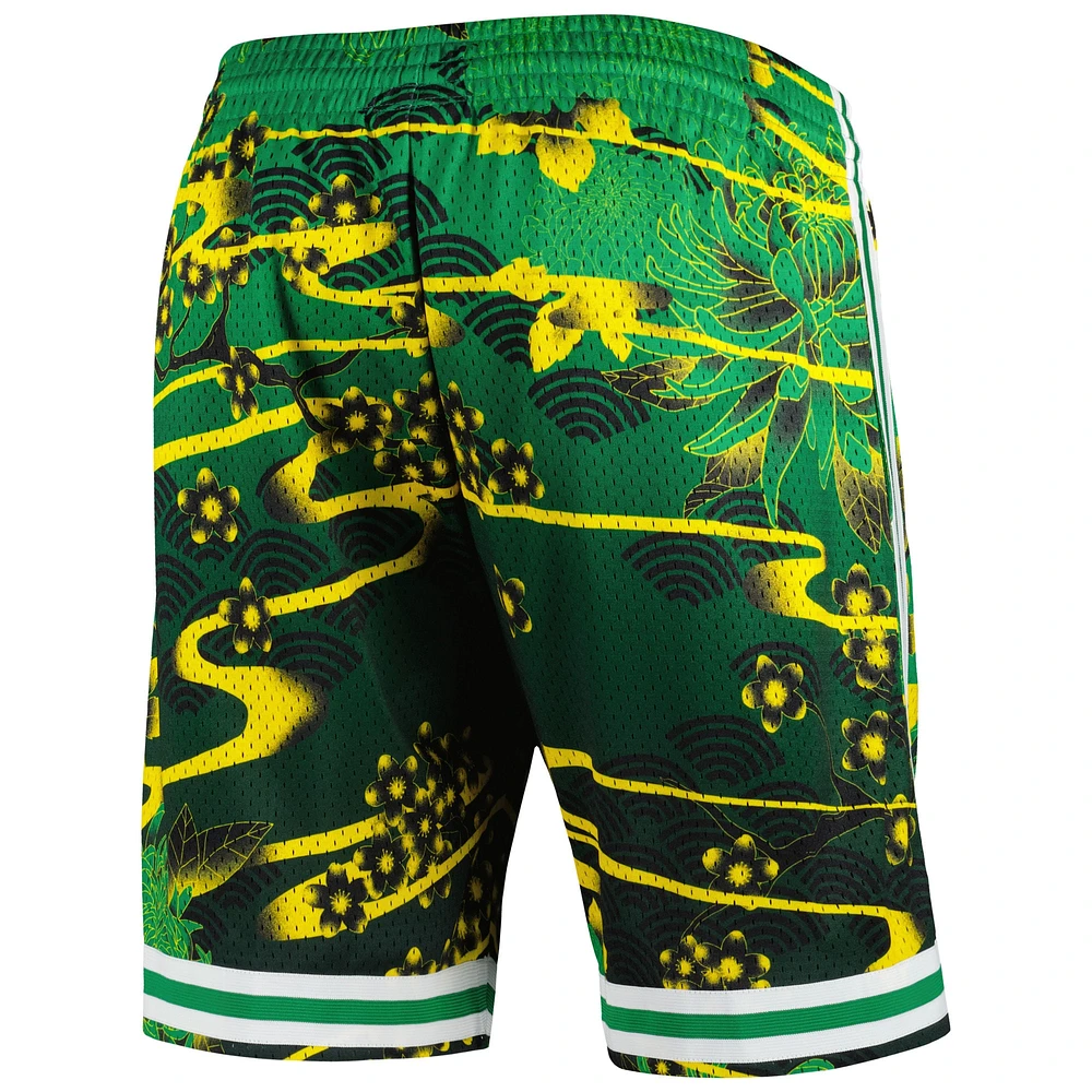 Men's Mitchell & Ness  Kelly Green Boston Celtics Lunar New Year Swingman Shorts