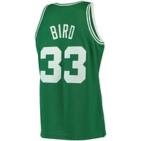 Men's Mitchell & Ness Larry Bird Kelly Green Boston Celtics 1985/86 Big Tall Hardwood Classics Swingman Jersey