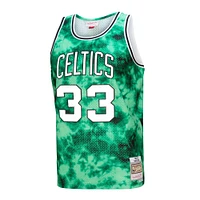 Men's Mitchell & Ness Larry Bird Kelly Green Boston Celtics 1985/86 Hardwood Classics Galaxy Swingman - Jersey