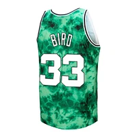 Men's Mitchell & Ness Larry Bird Kelly Green Boston Celtics 1985/86 Hardwood Classics Galaxy Swingman - Jersey