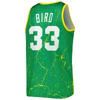 Men's Mitchell & Ness Larry Bird Kelly Green Boston Celtics 1985-86 Hardwood Classics Player Burst Tank Top