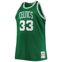 Men's Mitchell & Ness Larry Bird Kelly Green Boston Celtics Big Tall 1985/86 NBA 75th Anniversary Diamond Swingman Jersey