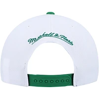 Men's Mitchell & Ness White/Green Boston Celtics Side Core 2.0 Snapback Hat