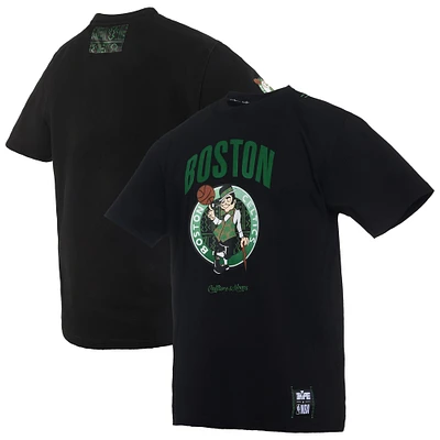 T-shirt noir de qualité supérieure pour homme NBA x Two Hype Boston Celtics Collection Culture & Hoops