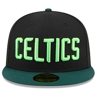 Men's New Era  Black Boston Celtics 2024/25 City Edition 59FIFTY Fitted Hat