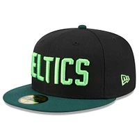 Men's New Era  Black Boston Celtics 2024/25 City Edition 59FIFTY Fitted Hat