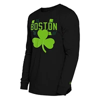 Men's New Era  Black Boston Celtics 2024/25 City Edition Long Sleeve T-Shirt