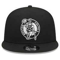 Men's New Era Black Boston Celtics 9FIFTY Snapback Trucker Hat