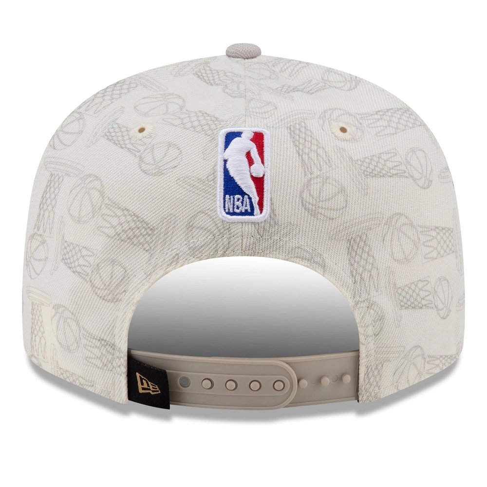 Men's New Era Cream Boston Celtics 2024 NBA Finals Champions Locker Room 9FIFTY Snapback Hat