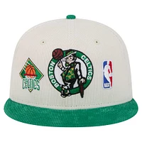 Men's New Era Cream Boston Celtics Two-Tone 9FIFTY Snapback Hat