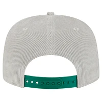 Men's New Era Gray Boston Celtics Throwback Corduroy Golfer Snapback Hat
