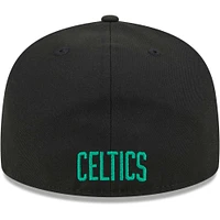 Men's New Era Kelly Green/Black Boston Celtics Gameday Wordmark 59FIFTY Fitted Hat