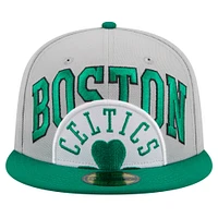 Men's New Era Kelly Green/Gray Boston Celtics Tip-Off 59FIFTY Fitted Hat