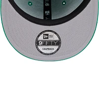 Men's New Era Kelly Green Boston Celtics Throwback Display Corduroy 9FIFTY Snapback Hat