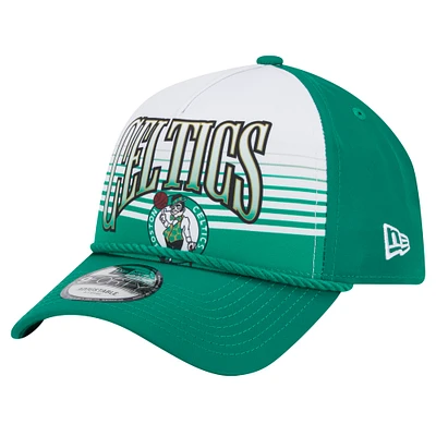 Casquette ajustable 9FORTY à motif dégradé rétro vert Kelly de Boston Celtics de New Era pour homme