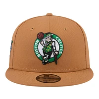 Men's New Era Tan Boston Celtics Color Pack 9FIFTY Snapback Hat