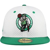 Men's New Era White/Kelly Green Boston Celtics Throwback 2Tone 59FIFTY Fitted Hat