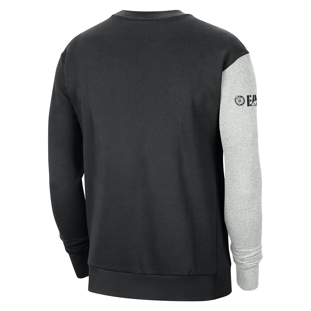 Men's Nike Black/Heather Gray Boston Celtics Courtside Versus Force & Flight Pullover Sweatshirt