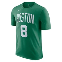 Men's Nike Kristaps Porzingis Kelly Green Boston Celtics Icon Edition Name & Number T-Shirt