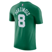Men's Nike Kristaps Porzingis Kelly Green Boston Celtics Icon Edition Name & Number T-Shirt