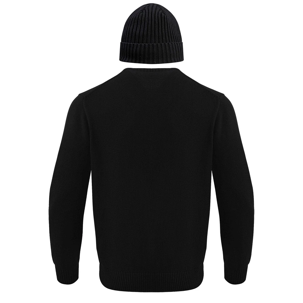 Men's Pro Standard Black Boston Celtics Crewneck Pullover Sweater & Cuffed Knit Hat Box Gift Set