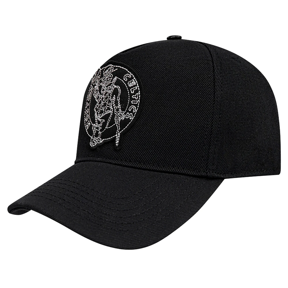 Men's Pro Standard Black Boston Celtics Paint the City Pinch Front Snapback Hat