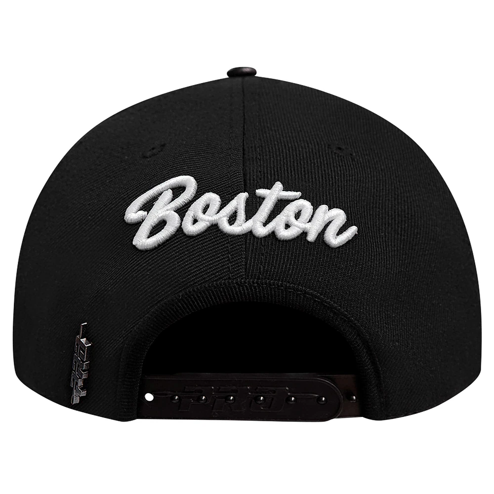 Men's Pro Standard Black Boston Celtics Paint the City Pinch Front Snapback Hat