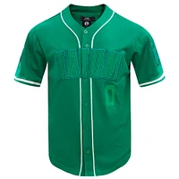Men's Pro Standard Jayson Tatum Kelly Green Boston Celtics Triple Tonal Mesh Button-Up Top