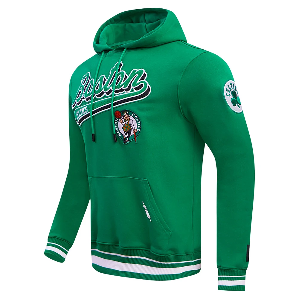 Men's Pro Standard Kelly Green Boston Celtics Script Tail Pullover Hoodie