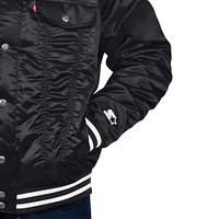Veste camionneur en satin noir à boutons-pression Silver Label Boston Celtics Starter x Levi's pour homme