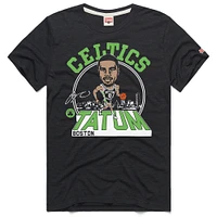 Unisex Homage Jayson Tatum Charcoal Boston Celtics 2024/25 City Edition Caricature Tri-Blend T-Shirt