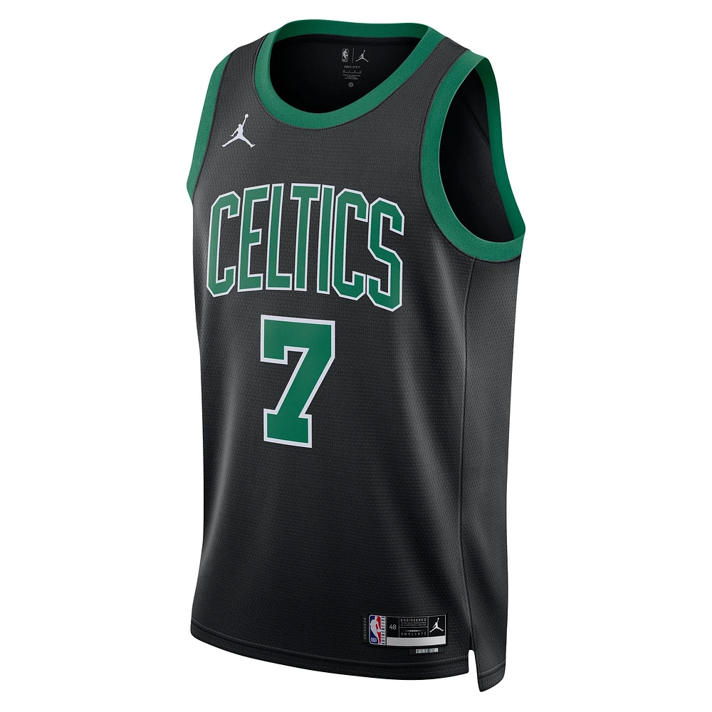 Unisex Jordan Brand Jaylen Brown Black Boston Celtics Swingman Jersey - Statement Edition