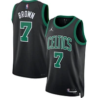 Unisex Jordan Brand Jaylen Brown Black Boston Celtics Swingman Jersey - Statement Edition