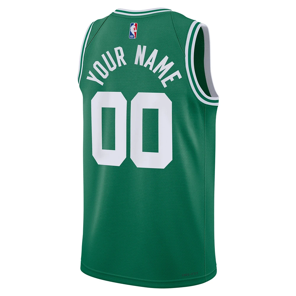Maillot Swingman personnalisé Nike vert Boston Celtics pour homme - Édition City