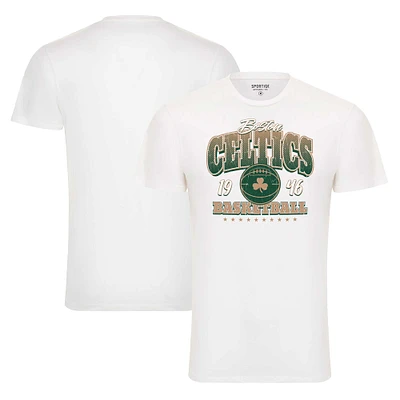 T-shirt unisexe Sportiqe blanc Boston Celtics Bingham super doux