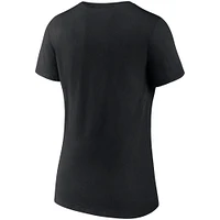 T-shirt noir à col en V Fanatics pour femmes Boston Celtics Hometown Collection 617