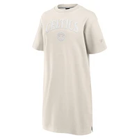 Women's Fanatics  Cream Boston Celtics Elements Go Tri-Blend T-Shirt Dress