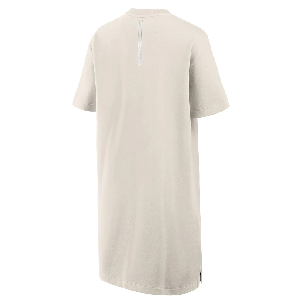 Women's Fanatics  Cream Boston Celtics Elements Go Tri-Blend T-Shirt Dress