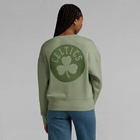 Women's Fanatics Olive Boston Celtics Elements Flow Pullover Sweatshirt