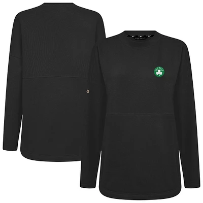 Women's Levelwear Black Boston Celtics Beaudry Pullover Sweatshirt