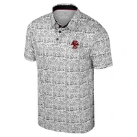 Men's Colosseum Black Boston College Eagles It's Time! Allover Print Polo