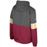 Men's Colosseum Charcoal Boston College Eagles Miles Full-Zip Hoodie Jacket